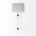 Cantabria 12x30 White Shade BrassAcrylic Wall Sconce - Default Title