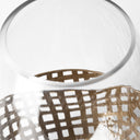 Reena II Large Gold Woven Metal Base Table Candle Holder - Default Title