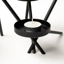 Meira Black Metal Seven Votive Table Candle Holder - Default Title