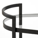 Eleonore Black Metal Frame Two-Tier wGlass Shelves Bar Cart - Default Title