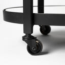 Eleonore Black Metal Frame Two-Tier wGlass Shelves Bar Cart - Default Title