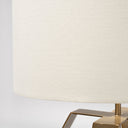 Edwards 26H Gold Metal Base w Cream Fabric Shade Table Lamp - Default Title