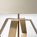 Edwards 26H Gold Metal Base w Cream Fabric Shade Table Lamp - Default Title
