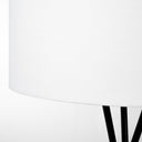 Ambrose 200L x 200W x 618H Black Metal WWhite Fabric Shade Floor Lamp - Default Title