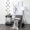 Sharon 14 x 26 Black With Stripes Decorative Pillow Cover - Default Title