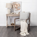 Sherlock Frost Gray Wood Frame Accent Chair - Default Title