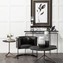 Omega III Large Black Metal Stacked Ring Table Candle Holder - Default Title