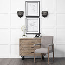 Carollan I Small 7L x 7W Black Geometric Wood Ball Jack - Default Title