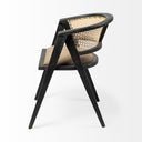 Tabitha I Black Wooden Frame Linen Wrap Seat Dining Chair - Default Title