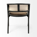 Tabitha I Black Wooden Frame Linen Wrap Seat Dining Chair - Default Title
