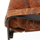 Hornet I 270L x 350W x 360H Brown Leather Unibody Seat w Black Metal Frame Accent Chair - Default Title