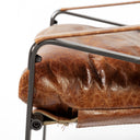 Hornet I 270L x 350W x 360H Brown Leather Unibody Seat w Black Metal Frame Accent Chair - Default Title