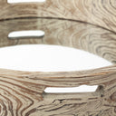 Whittier Small 20L x 20W Brown Wooden Mirrored Base Tray - Default Title