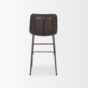 Meritt 37H Black Faux-Leather Seat W Black Metal Frame Stool - Default Title