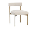 SENECA DINING CHAIR - ANTIQUE BRASS DANNY IVORY