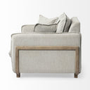 Roy II Frost Gray Upholstered and Brown Wood Frame Arm Chair - Default Title