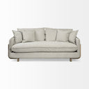 Roy I 84 Frost Gray Upholstered Three Seater Sofa - Default Title