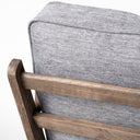 Olympus V Castlerock Grey Fabric Wrapped Brown Wooden Frame Accent Chair - Default Title