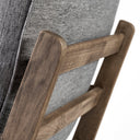 Olympus V Castlerock Grey Fabric Wrapped Brown Wooden Frame Accent Chair - Default Title