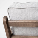 Olympus VI Frost Grey Fabric Wrapped Wooden Frame Accent Chair - Default Title