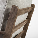 Olympus VI Frost Grey Fabric Wrapped Wooden Frame Accent Chair - Default Title