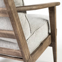 Olympus VI Frost Grey Fabric Wrapped Wooden Frame Accent Chair - Default Title