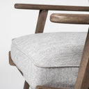 Olympus VI Frost Grey Fabric Wrapped Wooden Frame Accent Chair - Default Title