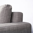 Colburne II 95 Gray Upholstered Three Seater Sofa - Default Title