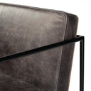 Stamford 40 Total Height Black Leather Seat w Wood Back Metal Frame Bar Stool - Default Title