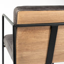 Stamford 40 Total Height Black Leather Seat w Wood Back Metal Frame Bar Stool - Default Title