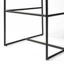 Stamford 40 Total Height Black Leather Seat w Wood Back Metal Frame Bar Stool - Default Title