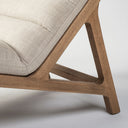 Pierre Beige Fabric Upholstered Armless Chaise Lounge Chair - Default Title