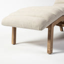 Pierre Beige Fabric Upholstered Armless Chaise Lounge Chair - Default Title