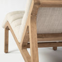 Pierre Beige Fabric Upholstered Armless Chaise Lounge Chair - Default Title