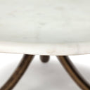 Reinhardt 36 Round Glass Top Marble Shelf Gold Metal Base Coffee Table - Default Title