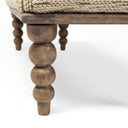 Alder II 55L x 16W Cream Upholstered Seat Wooden Base Accent Bench - Default Title