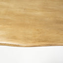 Papillion II 80x40 Rectangular Blonde Live Edge Sold Wood Top Black Metal Base Dining Table - Default Title