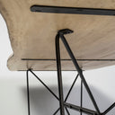 Papillion II 80x40 Rectangular Blonde Live Edge Sold Wood Top Black Metal Base Dining Table - Default Title