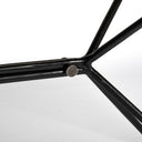 Papillion II 80x40 Rectangular Blonde Live Edge Sold Wood Top Black Metal Base Dining Table - Default Title