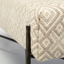 Avery II 55L x 17W Off White Upholstered Seat With Metal Base Accent Bench - Default Title