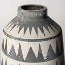 Delaney Large Gray Patterned Ceramic Vase - Default Title