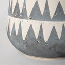 Delaney Large Gray Patterned Ceramic Vase - Default Title