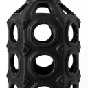 Brunel Large Black Drum-Shaped Ceramic Vase - Default Title
