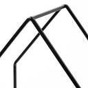Leopold Set of Two Black Metal Wooden Base Table Candle Holders - Default Title