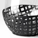 Reena I Small Black Woven Metal Base Table Candle Holder - Default Title