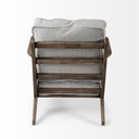 Olympus VI Frost Grey Fabric Wrapped Wooden Frame Accent Chair - Default Title