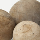 Carrick Set of 3 Natural Wood Decorative Spheres - Default Title