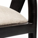 Trixie I Black Wooden Base w Dark Taupe Fabric Seat Dining Chair - Default Title