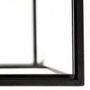 Arya Set of 2 24L x 10W Black Rectangular Glass Top Iron Frame Accent Table - Default Title
