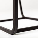 Arya Set of 2 24L x 10W Black Rectangular Glass Top Iron Frame Accent Table - Default Title